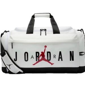Jordan White and Black Men's Duffel Bag